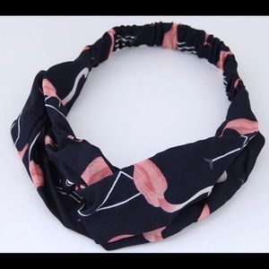 Navy Blue Flamingo headband